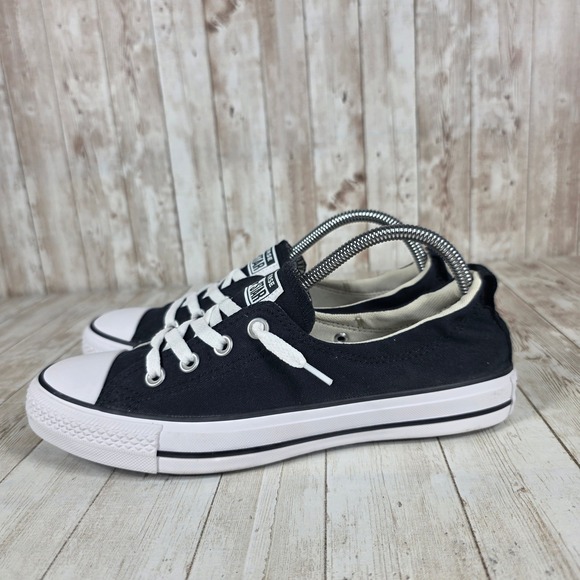 Converse All Star Chuck Taylor Slip On Sneakers Black White Women's Size 9 - Picture 2 of 8